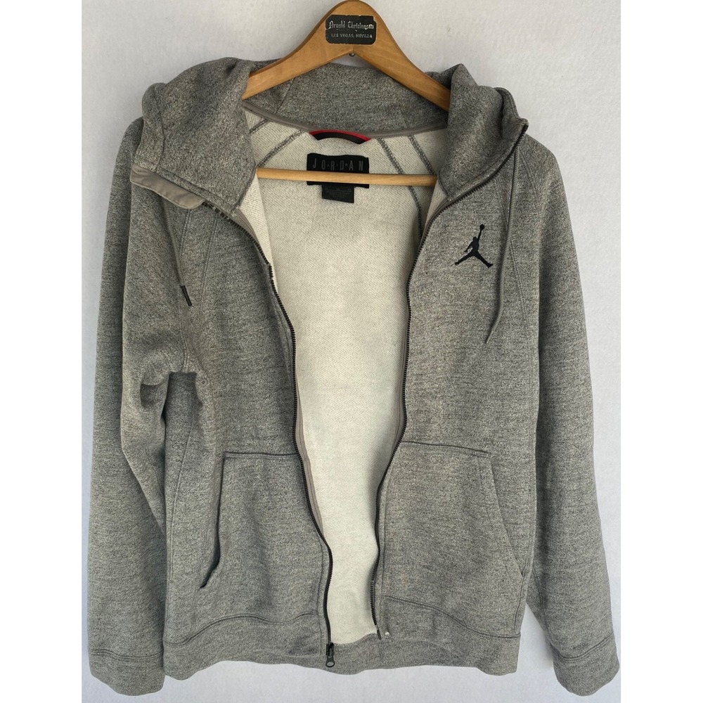 Nike Air Jordan Gray Jacket Athletic Mens M (Zipper Broken)